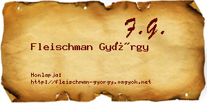 Fleischman György névjegykártya