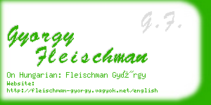 gyorgy fleischman business card
